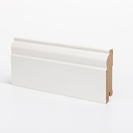 Deartio Плинтус МДФ эконом W04-80 Белый 80х16х2050