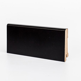 Deartio Плинтус МДФ Universal U101-80 черный 80х16х2050