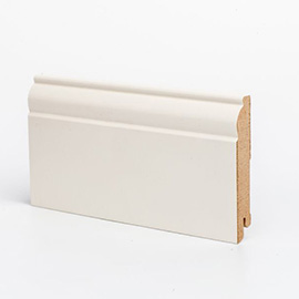 Deartio Плинтус МДФ Universal U104-100 RAL 9010 (крем.) 80х16х2050