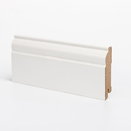Deartio Плинтус МДФ Universal U104-80 белый 80х16х2050