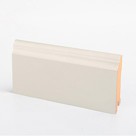 Deartio Плинтус МДФ Universal U126-80 белый 80х16х2050